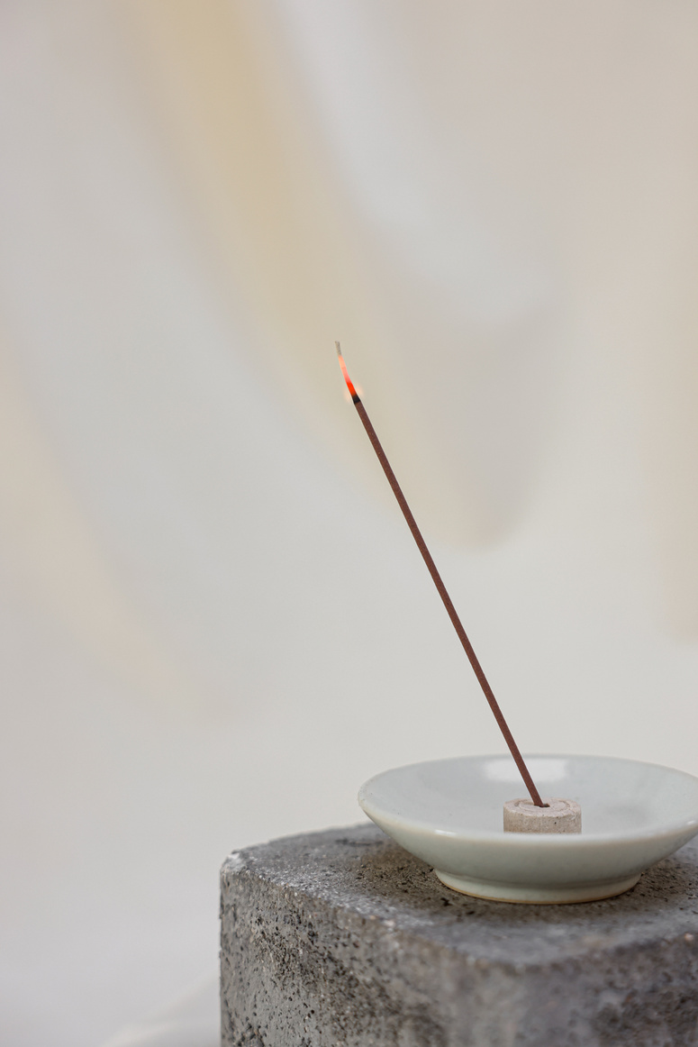 Close-Up Photo of a Lit Incense