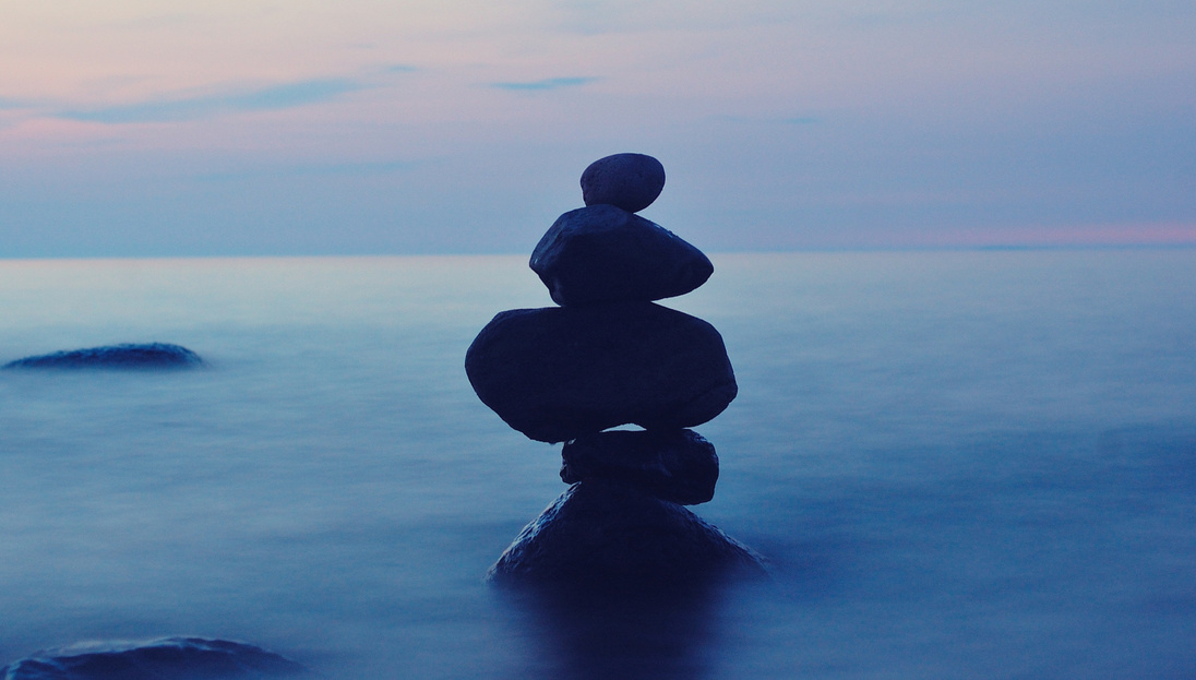 Balanced Stones in Water
